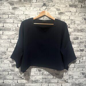 EUC Club Monaco Navy 3/4 Sleeve Blouse Size XS